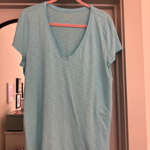 Lilly Pulitzer Tops - Lilly Pulitzer - Etta V-neck T-shirt - Aqua - XL